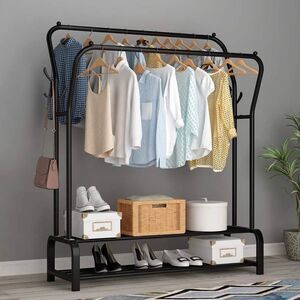 Brand New 58’ Steel Coat Rack Garment Hanger Wardrobe - Black